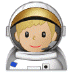 👨🏼‍🚀 man astronaut: medium-light skin tone display on Samsung